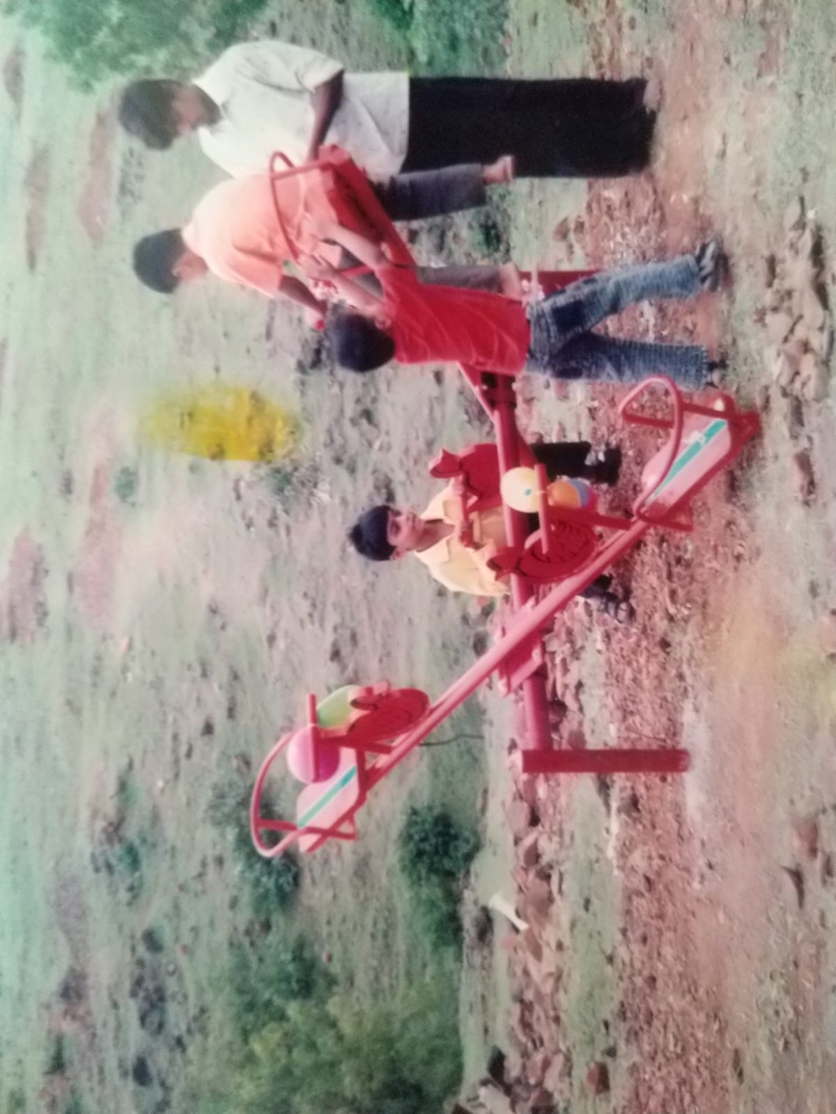 Children on merry-go-round