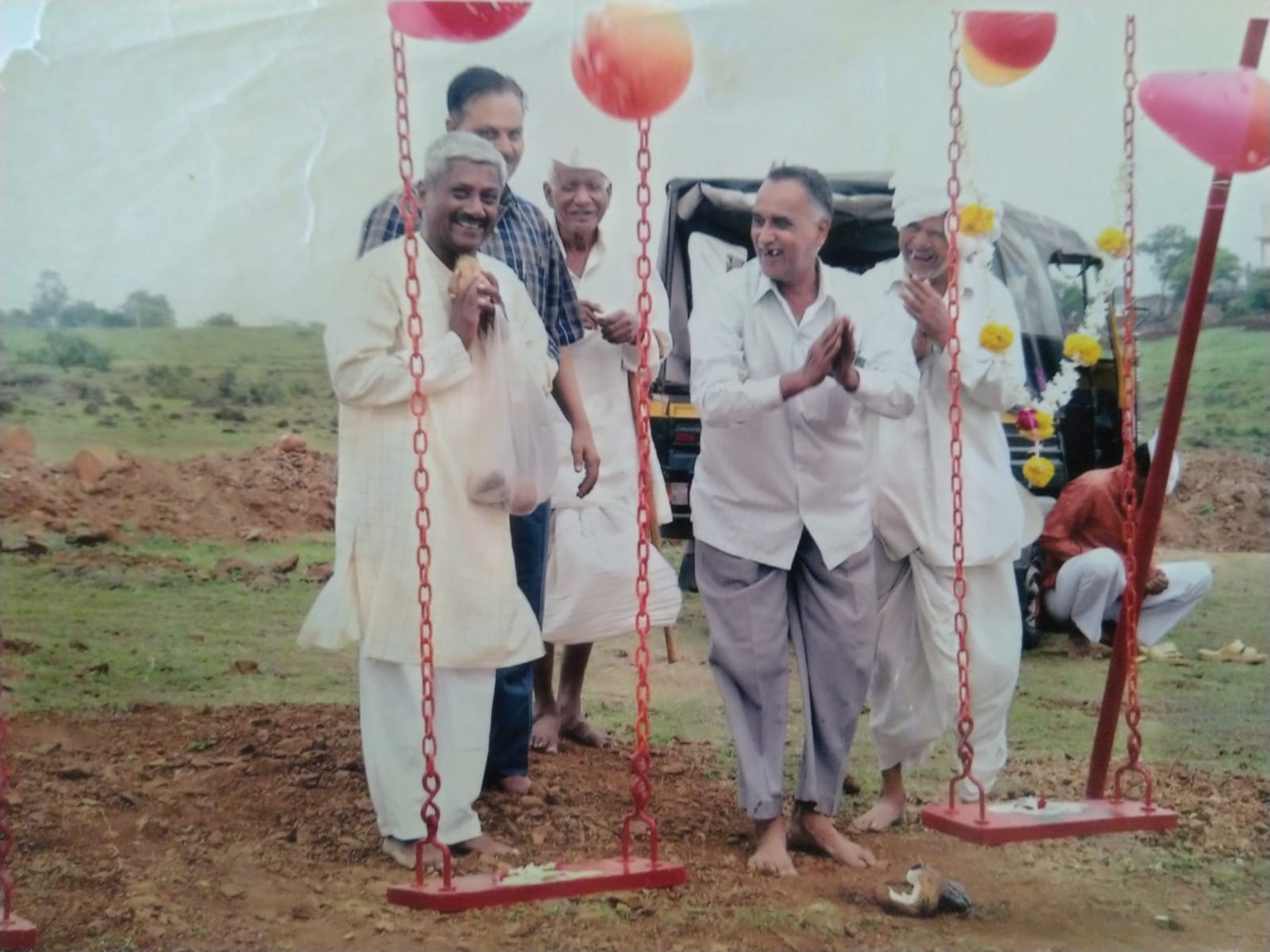 Volunteers at ceremony